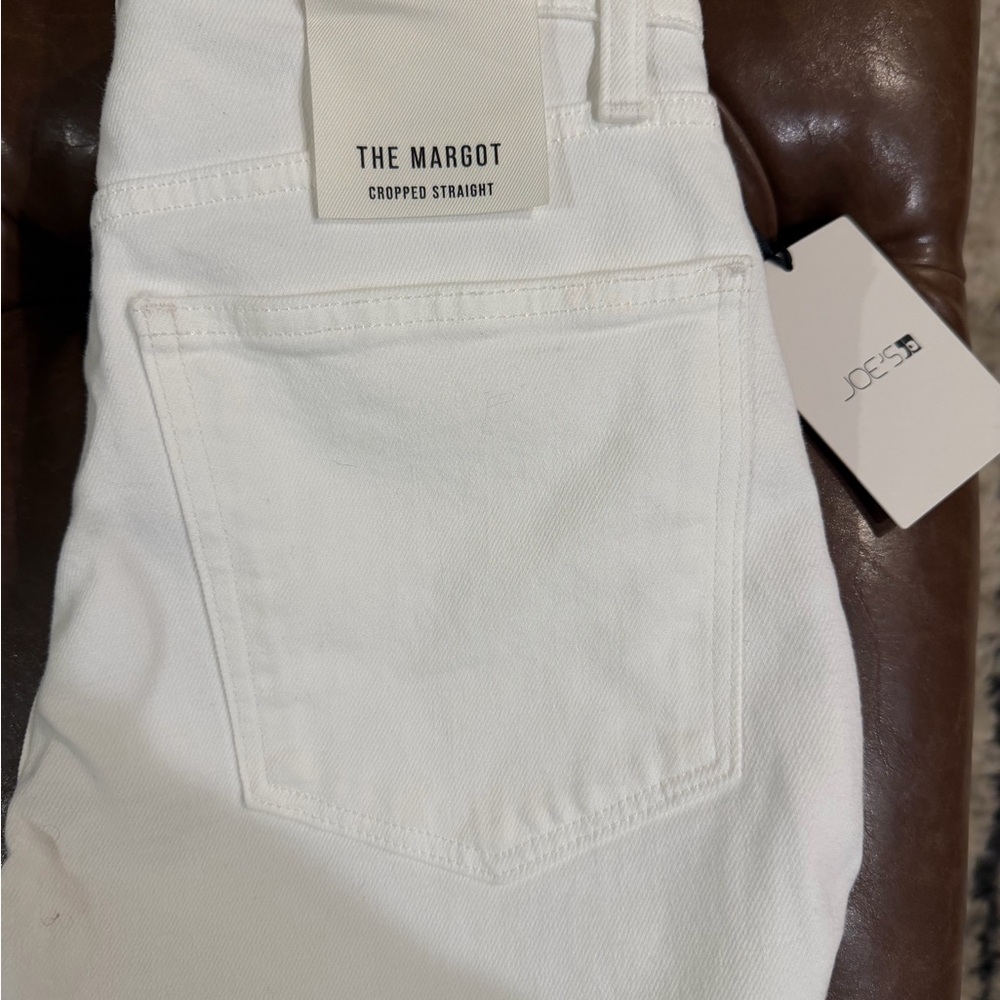 NWT Joe's Jeans The Margot High Rise Cropped Straight Jean White Size 27